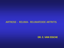 Reumatoïde Artritis versus Artrose