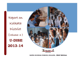 Analysis of U-DISE 2013-14 Data: Kolkatta District