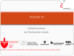 FOUND IT! - Hochschule Anhalt