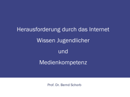 Prof. Bernd Schorb - Medienkompetenz Brandenburg