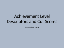 Achievement Level Descriptors