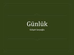 Gunluk - Hisar School Blogs
