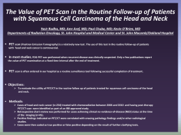 The Value of PET Scan in the Routine Follow