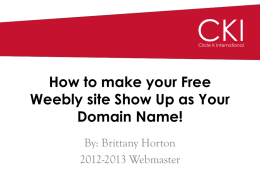 How to Set Up Weebly with Your Domain Name