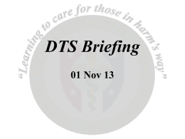DTS Briefing 2013