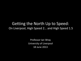 Getting the North Up to Speed - Ian Wray