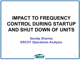 Frequency Control During Start-Up and Shut-Down of