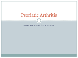 Managing Flares in Psoriatic Arthritis
