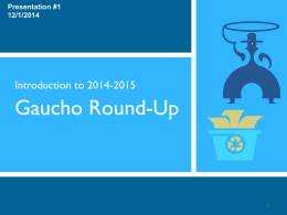 What is Gaucho Round-Up? - UCSB Policies and Procedures
