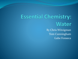 Essential Chemistry: Water