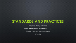 Standards and Practices - Federal Center