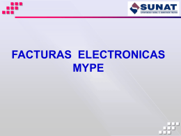 Características de la Factura Electrónica MYPE