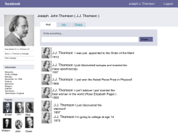 J.J. Thomson - Famous Scientist Facebook Pages