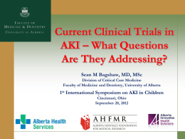 AKI - Pediatric Continuous Renal Replacement Therapy
