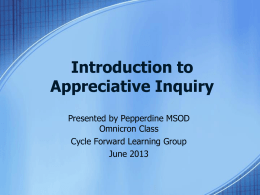 Appreciative Inquiry Presentation