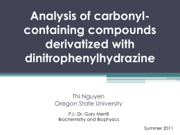 Analysis of carbonyl-containing compounds derivatized
