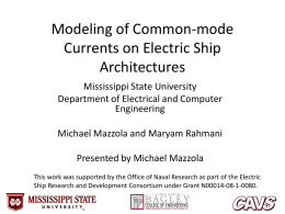 Modeling of common-mode currents on electric-ship - UNO-EF