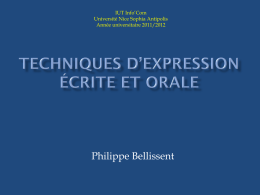Techniques d*expression écrite et orale
