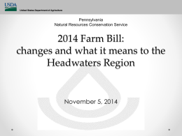 2015 Council/Farm Bill Presentation