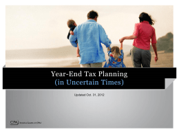 Tax Planning PowerPoint