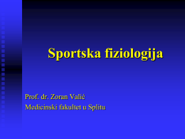 Sportska fiziologija - Medicinski fakultet