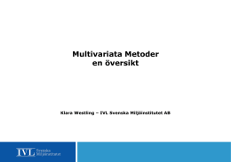 Multivariata Metoder en översikt