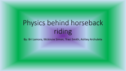 Physics behind horseback riding