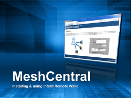 Meshcentral & Intel® Remote Wake