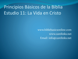 Principios Básicos de la Biblia Estudio 11