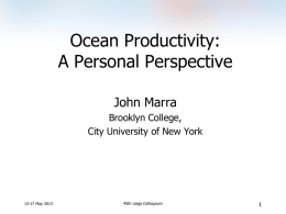 Ocean Productivity - Mediterranean Oceanic Data Base (MODB)
