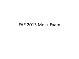 FAE 2013 Mock Exam - the Chartered Grind School