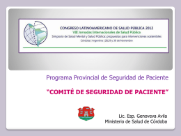Diapositiva 1 - Escuela de Salud Pública