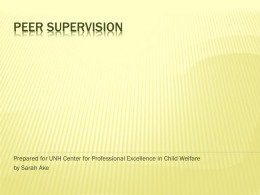 Peer Supervision