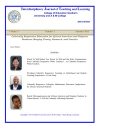 Interdisciplinary Journal of Teaching and Learning