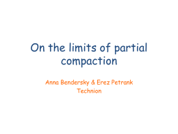On the limits of partial compaction