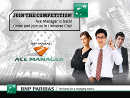 ACE MANAGER 2015 - BNP Paribas Business Game