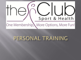 Personal Training - The Club at Monroeville
