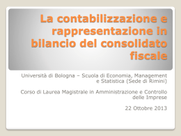 il consolidato - Universit&agrave; di Bologna