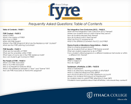 What is FYRE? - Ithaca College