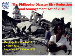 PHL DRR IOM APRIL 7 to 9, 2014