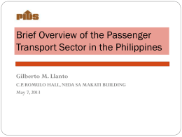 Brief Overview of the Passenger Transport Sector in the