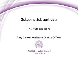 Subcontracts