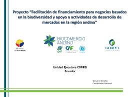Proyecto - Biocomercio Sostenible Ecuador