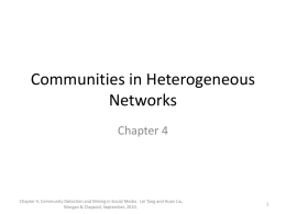 Chapter 4: Communities in Heterogeneous Networks