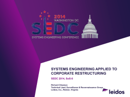 Presentation - SEDC Conference 2014