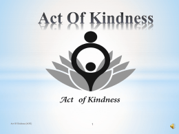 What is AOK? - Act of Kindness
