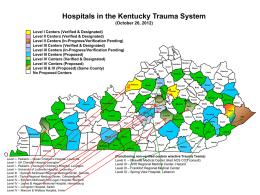 Kentucky Trauma System Map of Facilities