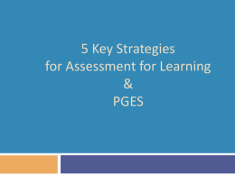 5 Key Strategies of Formative Assessment and TPGES