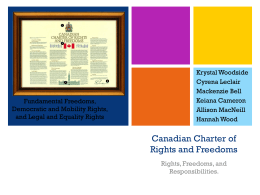 Canadian Charter of Rights and Freedoms
