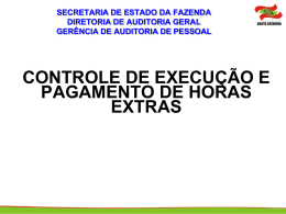 Apresentação capacitação 2014 - Horas Extras (Setoriais)